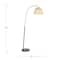 Hello Honey® Modern Boho Floor Lamp with Marble Base & Rattan Shade